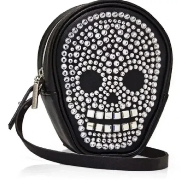 NWOT 2023 Bath & Body Work Crystal Bling Studded Skull Cosmetic/Crossbody - Picture 1 of 9